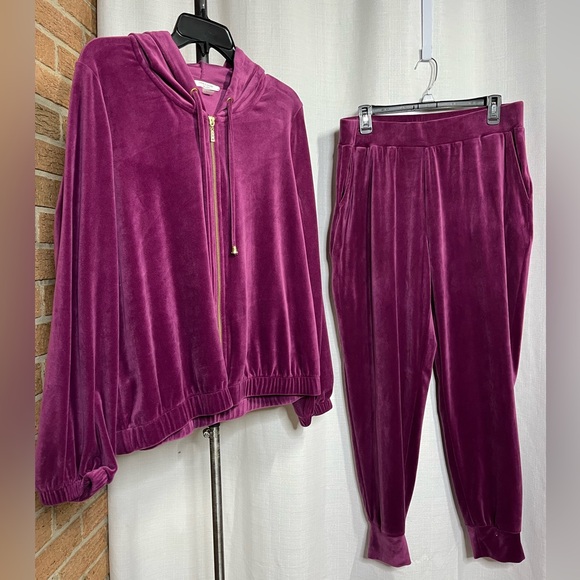 Cable & Gauge | Pants & Jumpsuits | Cable Gauge Plum Velvet Velour ...